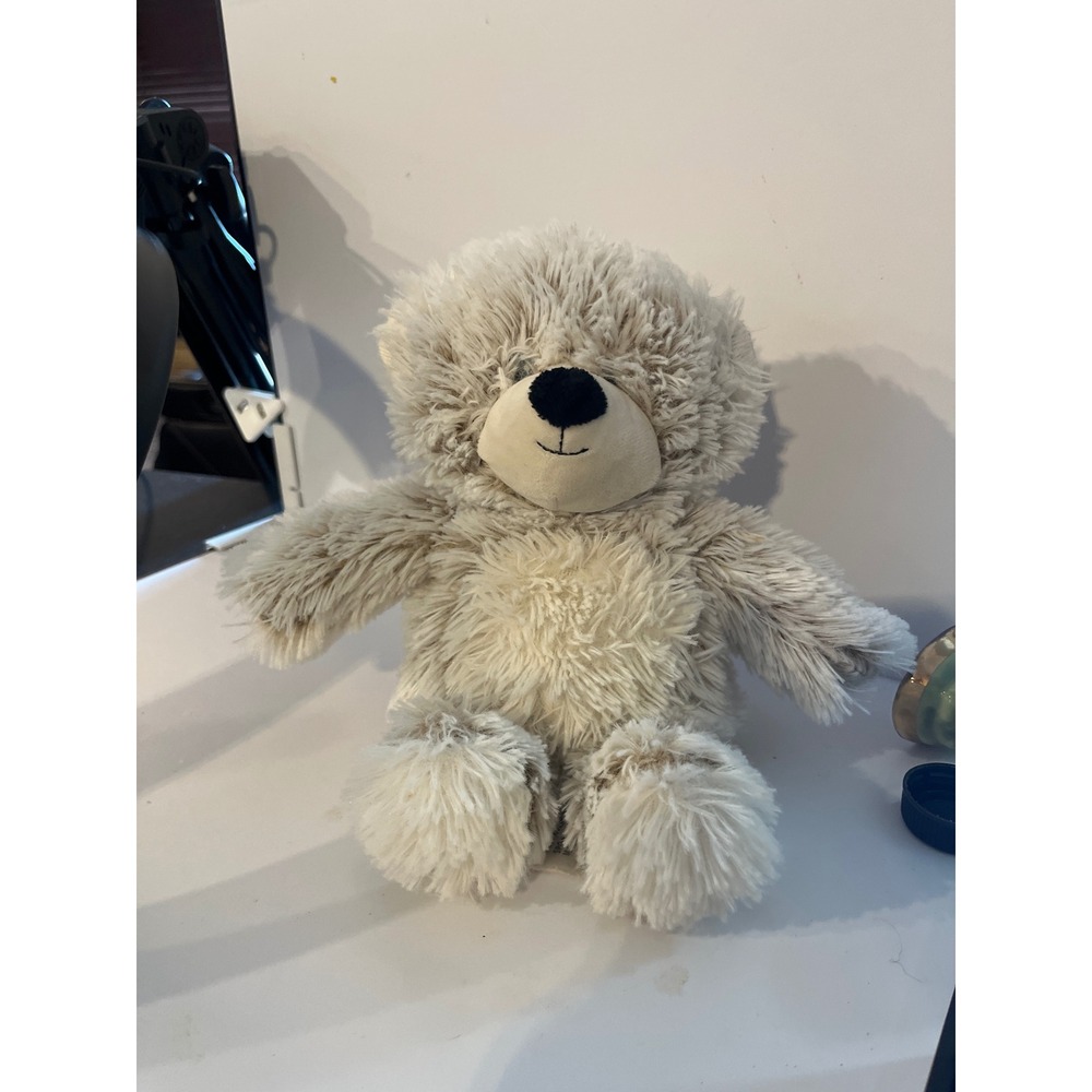 Warmies Microwavable Lavender Scented Weighted Plush Teddy Bear Cream Tan Shaggy